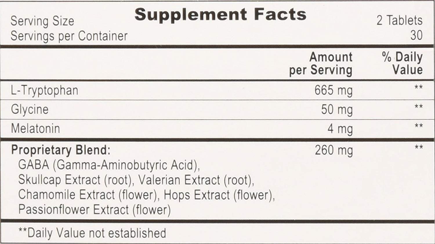 Alteril All Natural Sleep Aid L-Tryptophan Tablets Dietary Supplement 60 Count