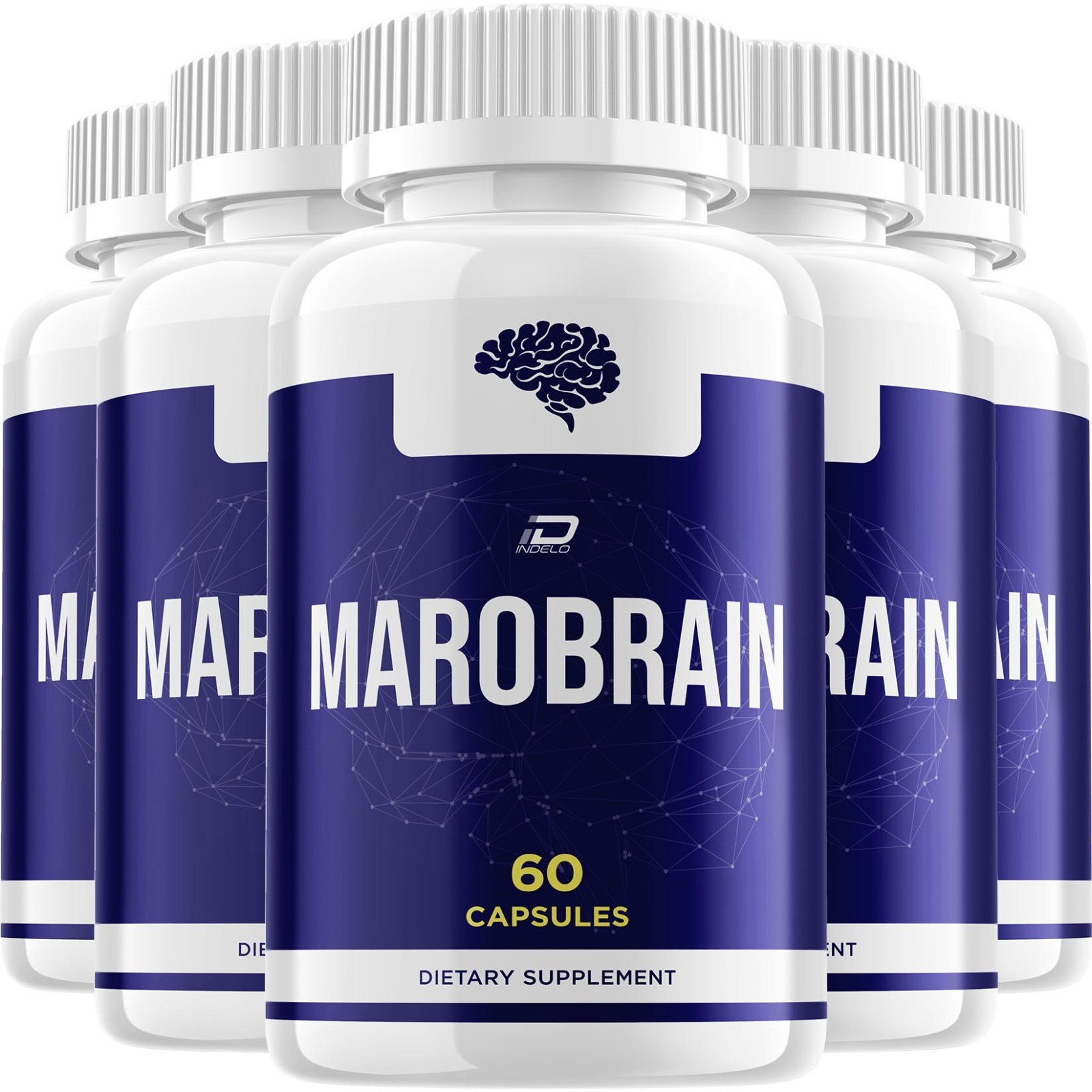 (5 Pack) Marobrain Supplement Capsules – Marobrain Natural Blend Memory Focus