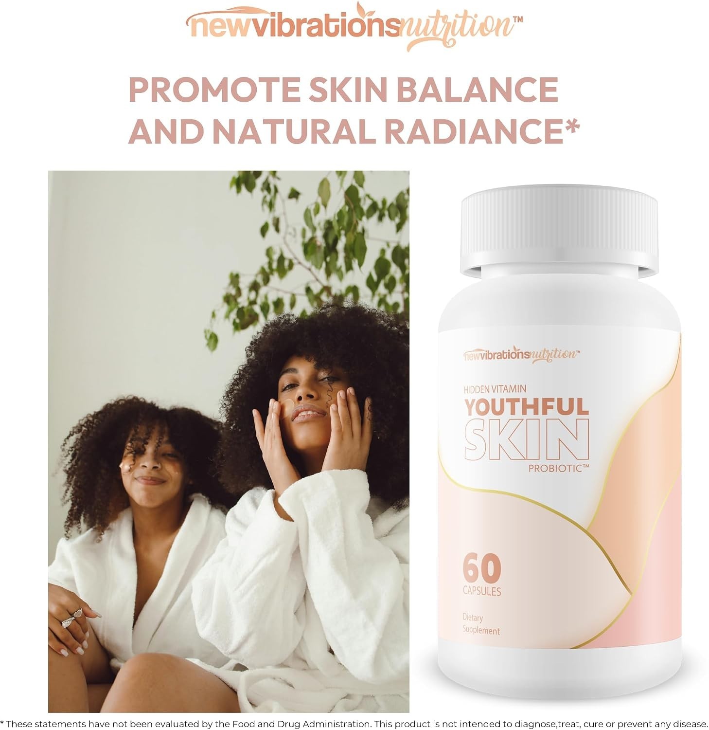 YOUTHFUL SKIN PROBIOTIC – ANTI SGING SKIN PROBIOTICS FOR WOMEN & MEN, VITAMIN D