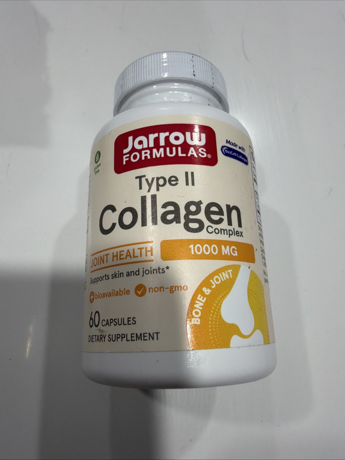 Jarrow Formulas Type II Collagen Complex 1000mg, Supports Skin & Joint Exp8/27