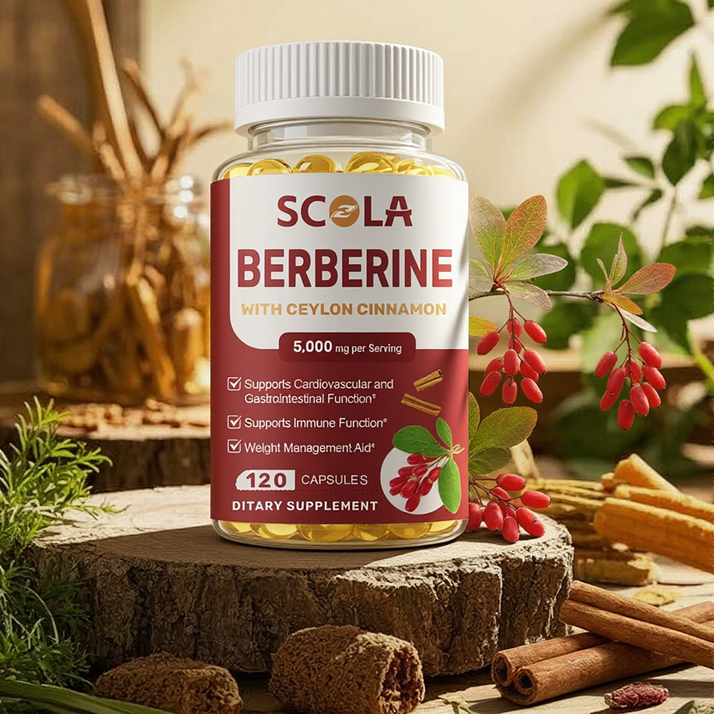 Organic Premium Berberine HCL Extract 5000mg 60/120 Capsules Blood Sugar Support