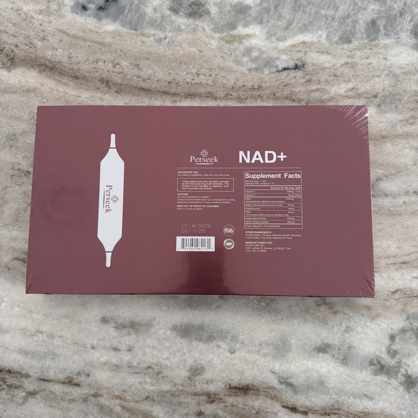 Perseek NAD+ Advanced Cellular Renewal Supplement 15ml x 10 Vials Adult