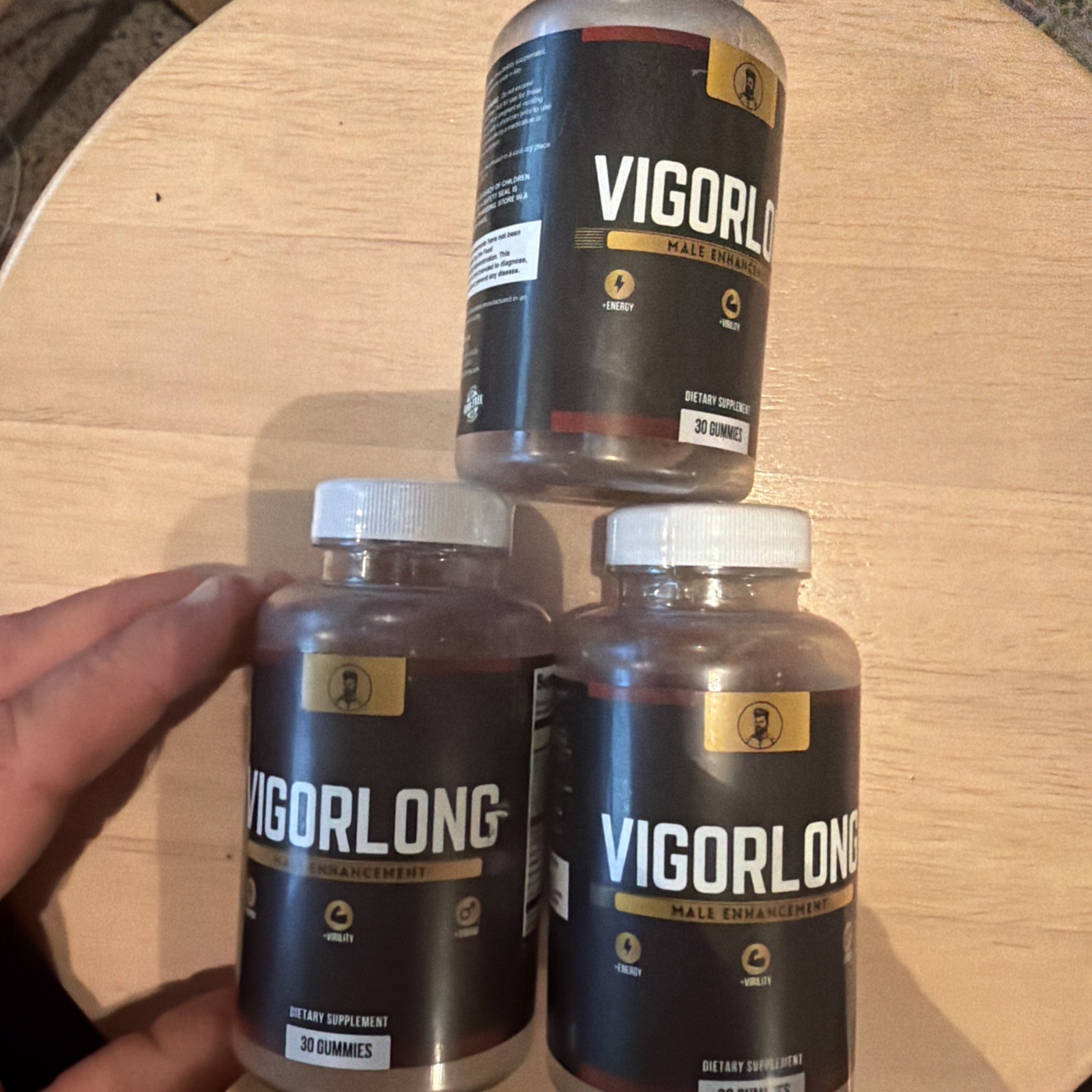 3 X VigorLong Vigor Long Male Dietary Supplement 30 Gummies 1/2027