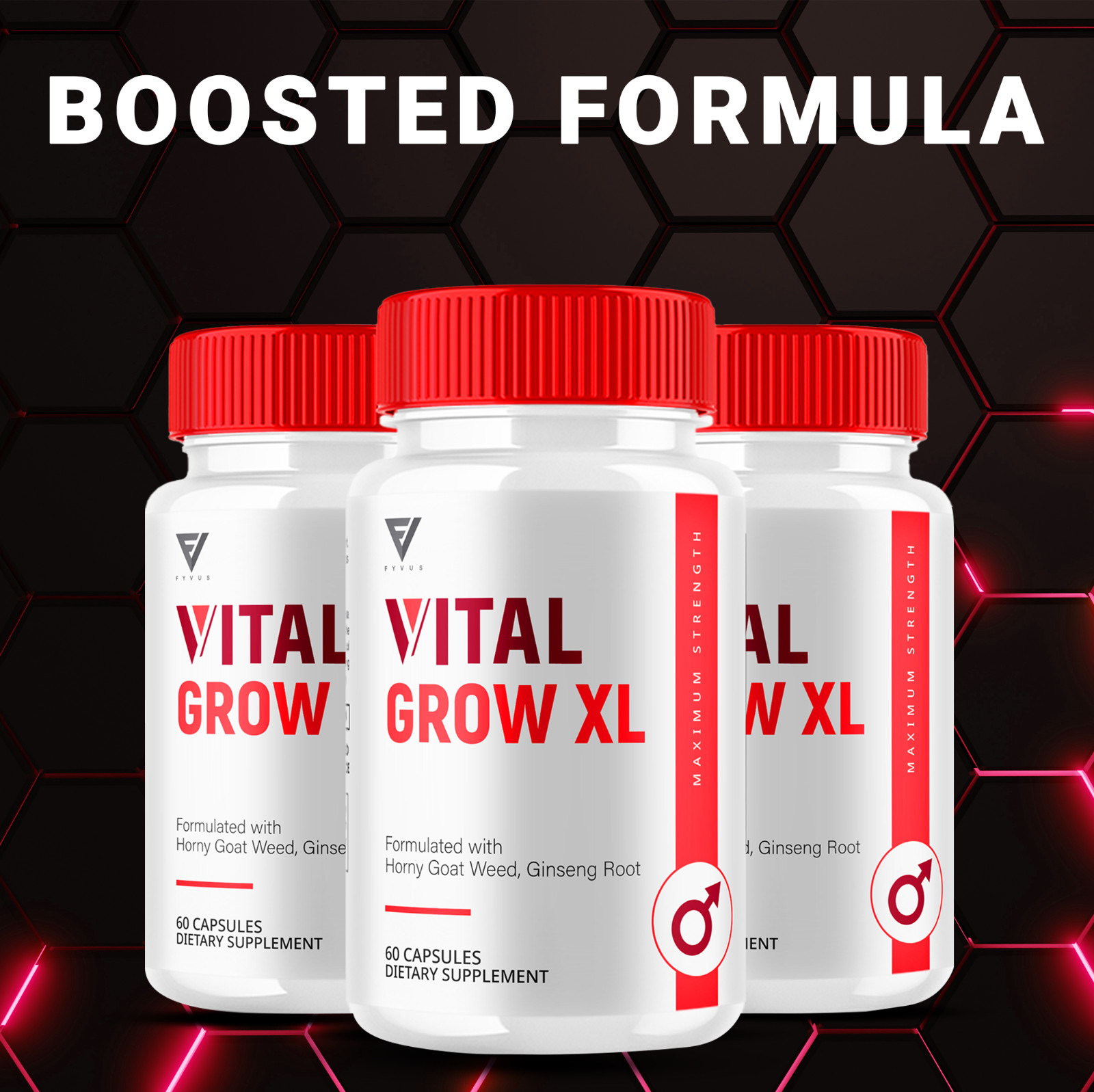 (2 Pack) Vital Grow XL Capsules, Vital Grow XL Maximum Strength (120 Capsules)