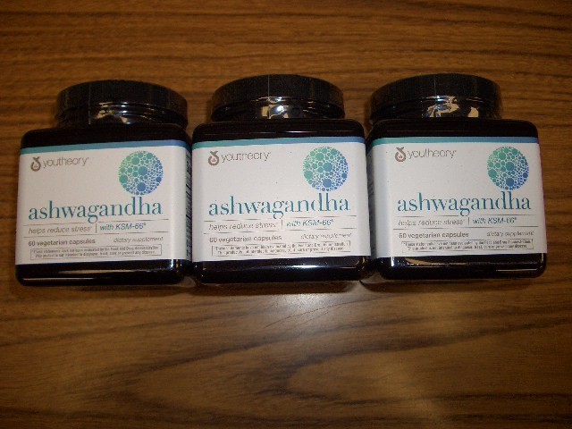 3 Youtheory Ashwagandha 60 Veg Caps in each Helps Reduce Stress Exp 12/2027