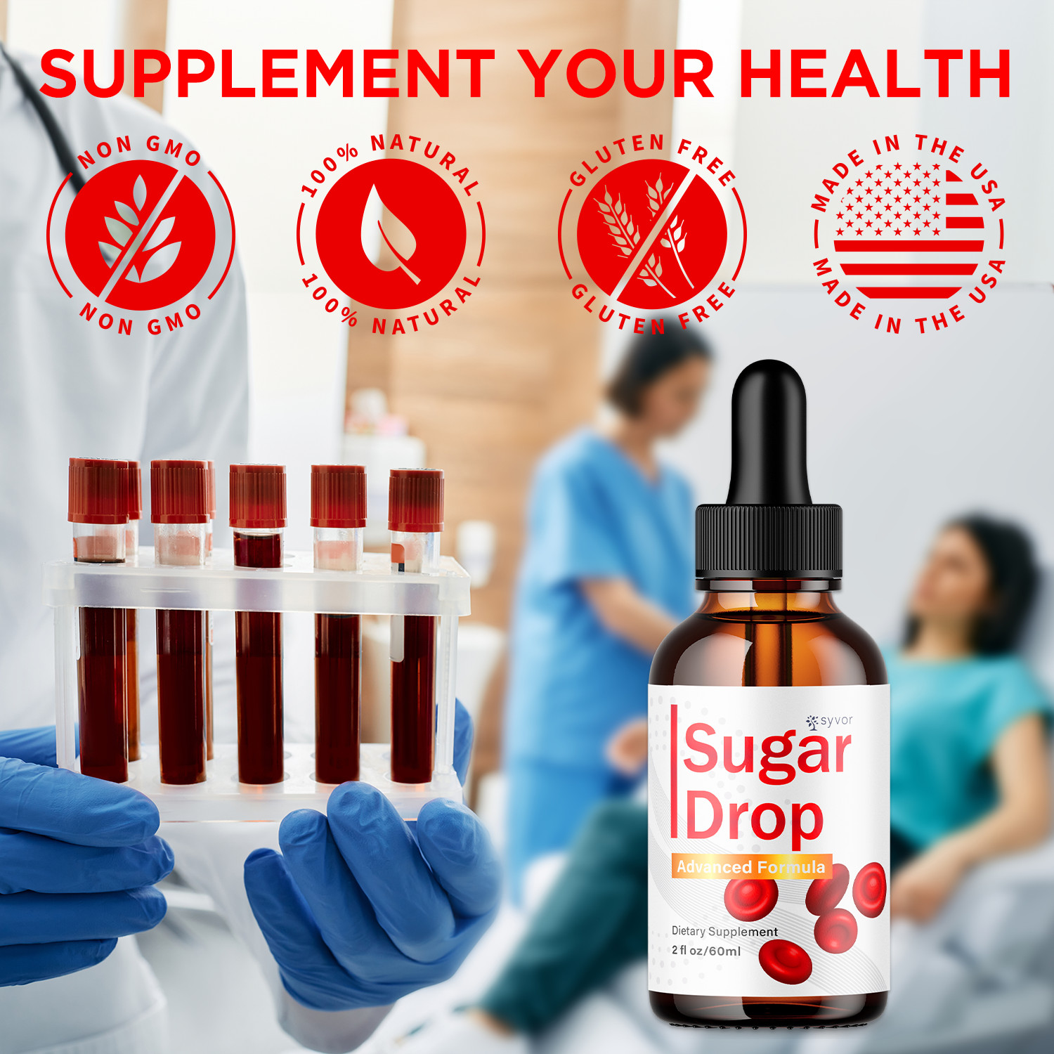 (1 Pack) Sugar Drop Advanced Blood Max Support SugarDrop Supplement 30 Servings