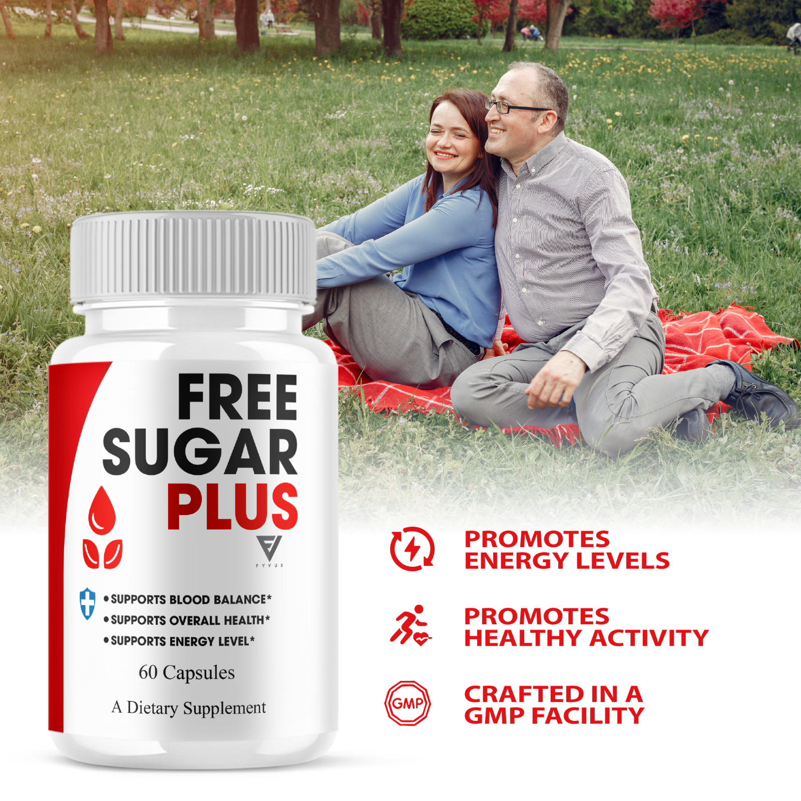 Free Sugar Plus Capsules, FreeSugarPlus Blood Support (60 Capsules)