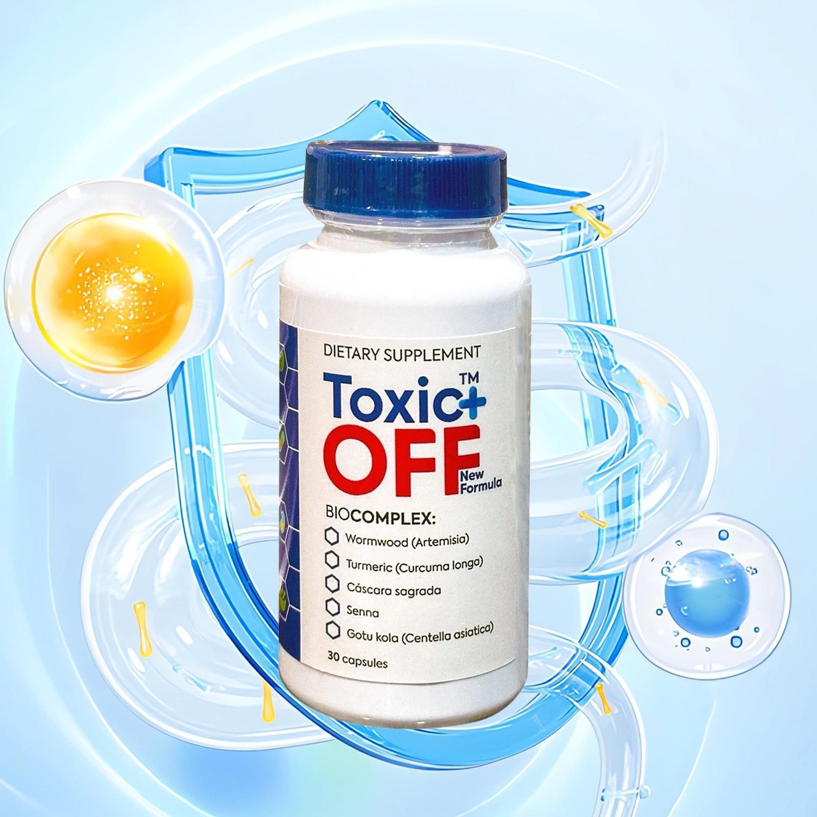 Toxic Off Plus 30 Capsules 1 Month Treatment fresh Formula （1-5 PACK ）