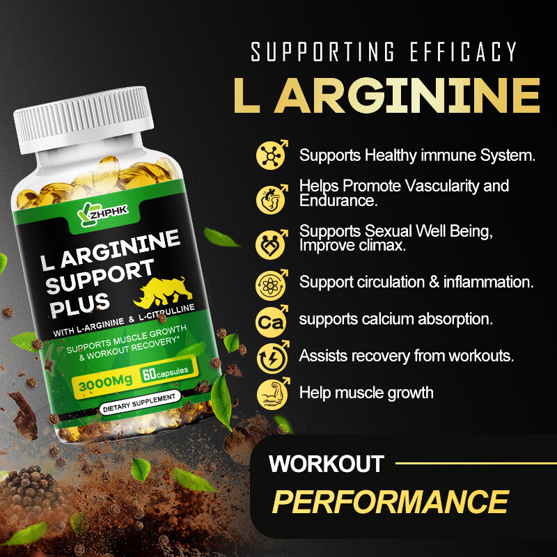 L-Arginine 120 Nitric Oxide,Testosterone Booster,Energy Support Capsules 3000 mg