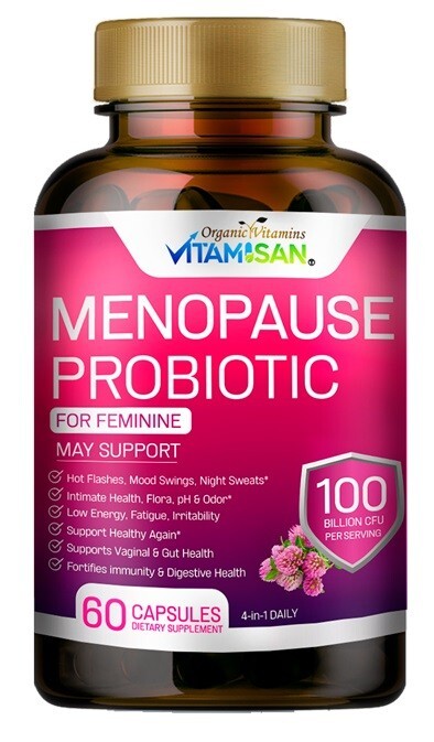 Menopause Support Supplement Highest Potency Probiotic hot Flash women