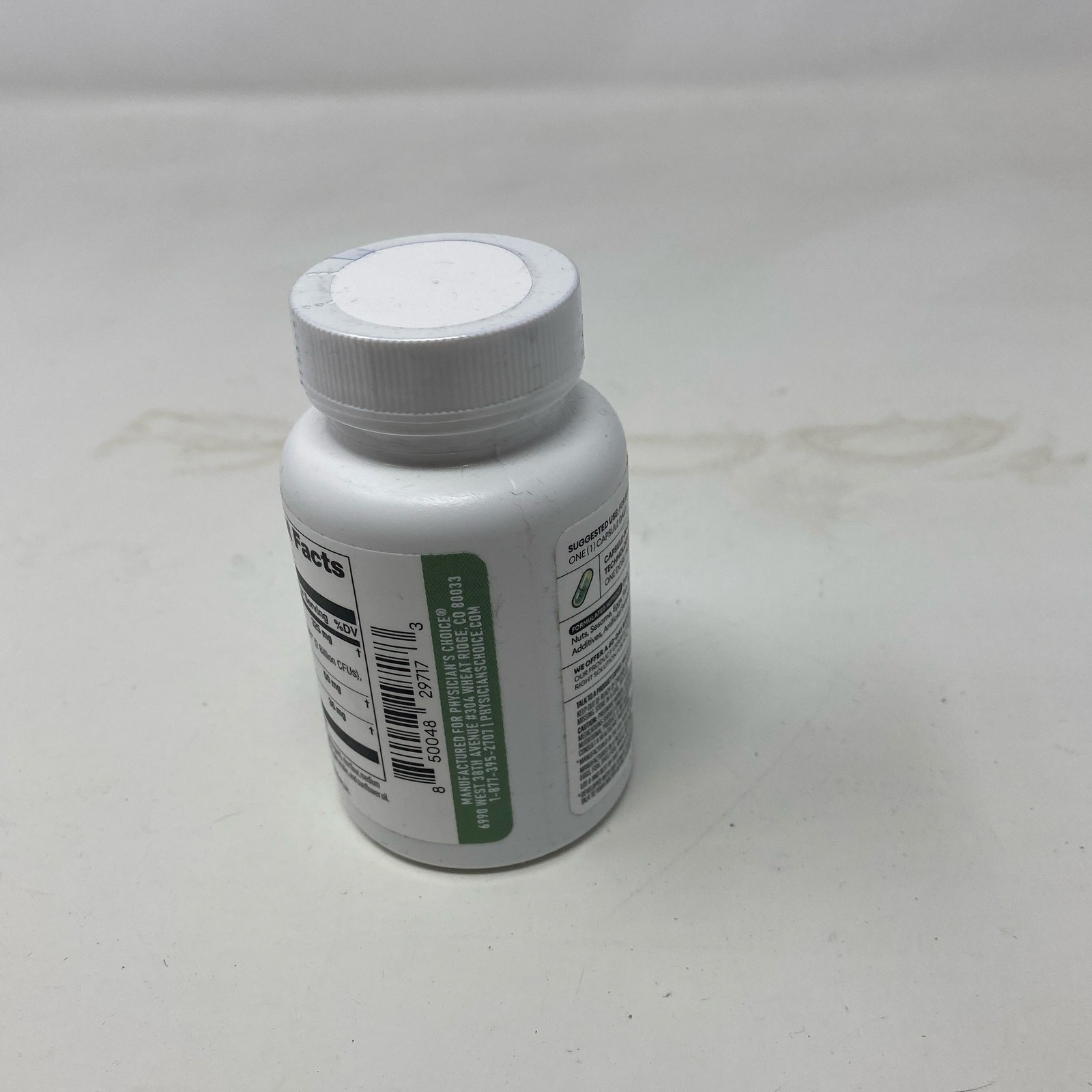 Physician’s Choice Bloat + Gas Probiotic, White/Green, 30ct Capsules
