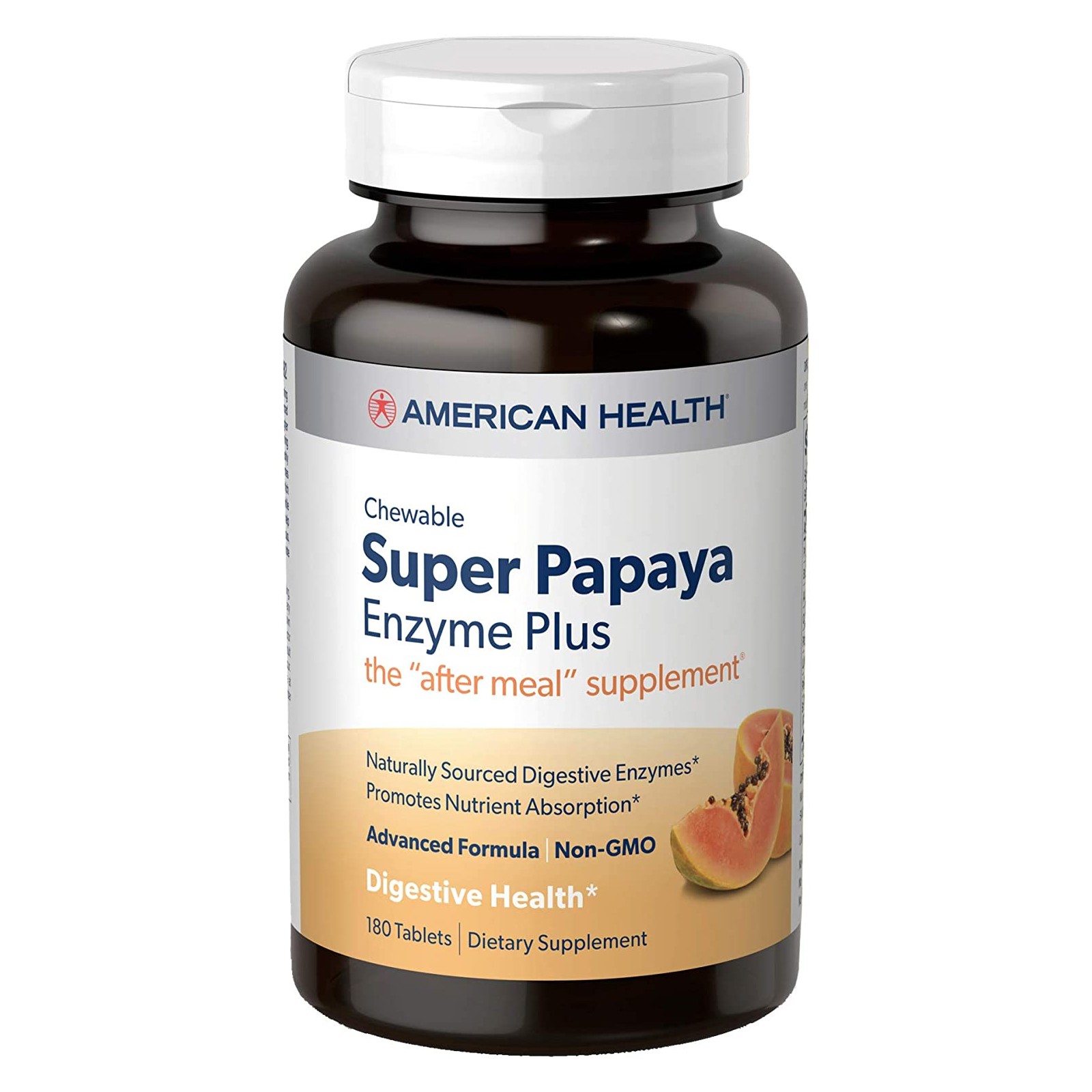 Solgar Super Papaya Enzyme Plus – 180 Chewable Tablets, Digestive Support,