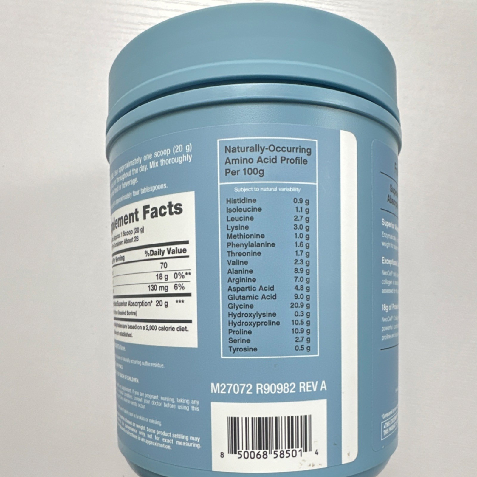 NeoCell Collagen Bio-Peptides Powder Grassfed Unflavored Keto Kosher 20oz