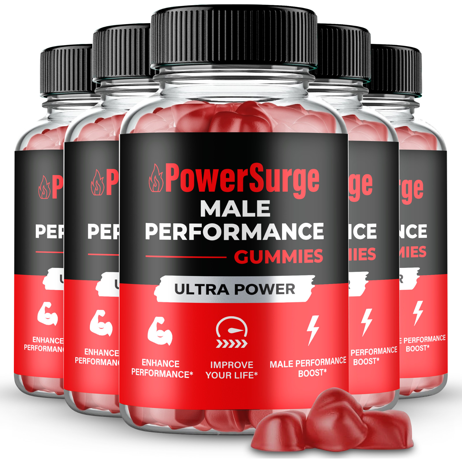 Powersurge Gummies, Official Power Surge Gummys for Men (5 Pack)