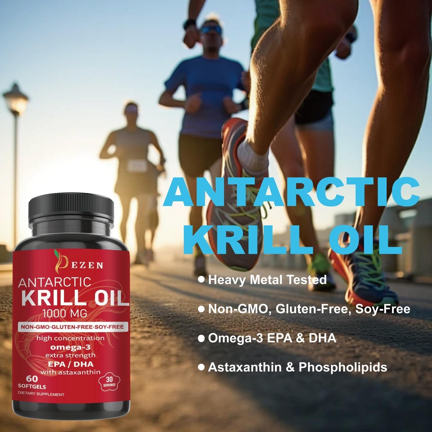 DEZEN Himalayan Shilajit & Krill Oil Softgel Combo with Omega 3, 60 Serving