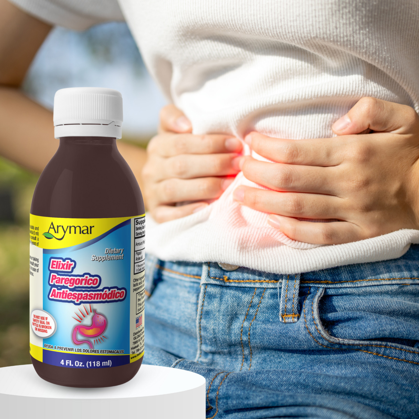 Arymar Elixir Paregorico Antiespasmodico, Digestive Support, 4 fl oz (3-Pack)