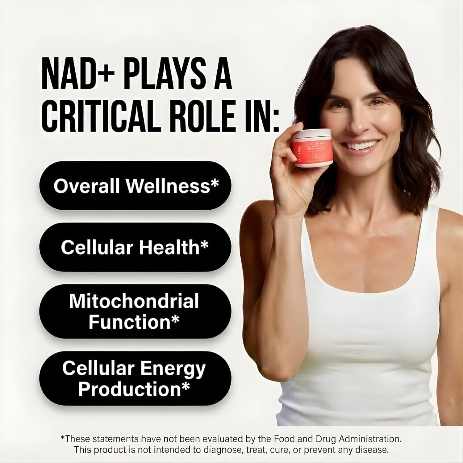 Purrky NAD+ Supplement Women Premium 7-in-1 Formula wit 500mg Nicotinamide Ribos