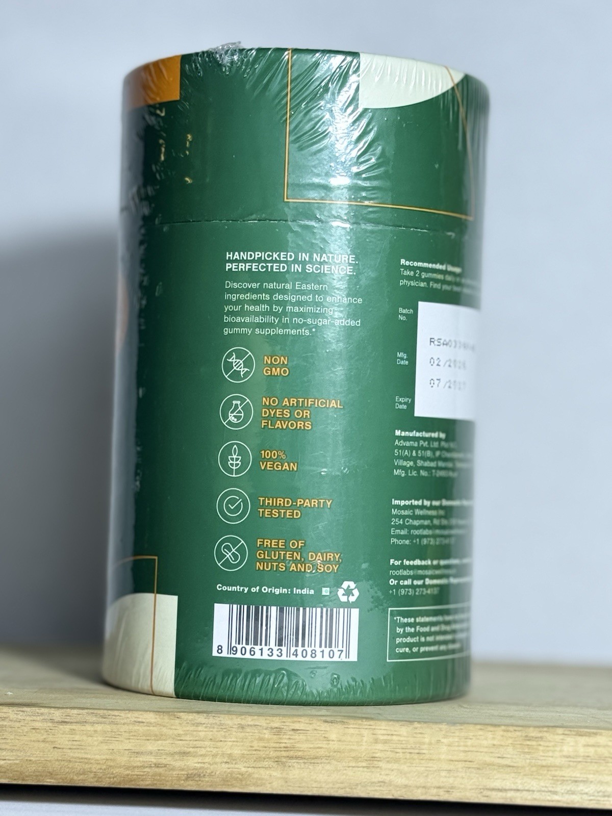 Root Labs Alpha Gummies Shilajt Ashwagana Maca Tong Kat Ali Vegan Non-GMO 60