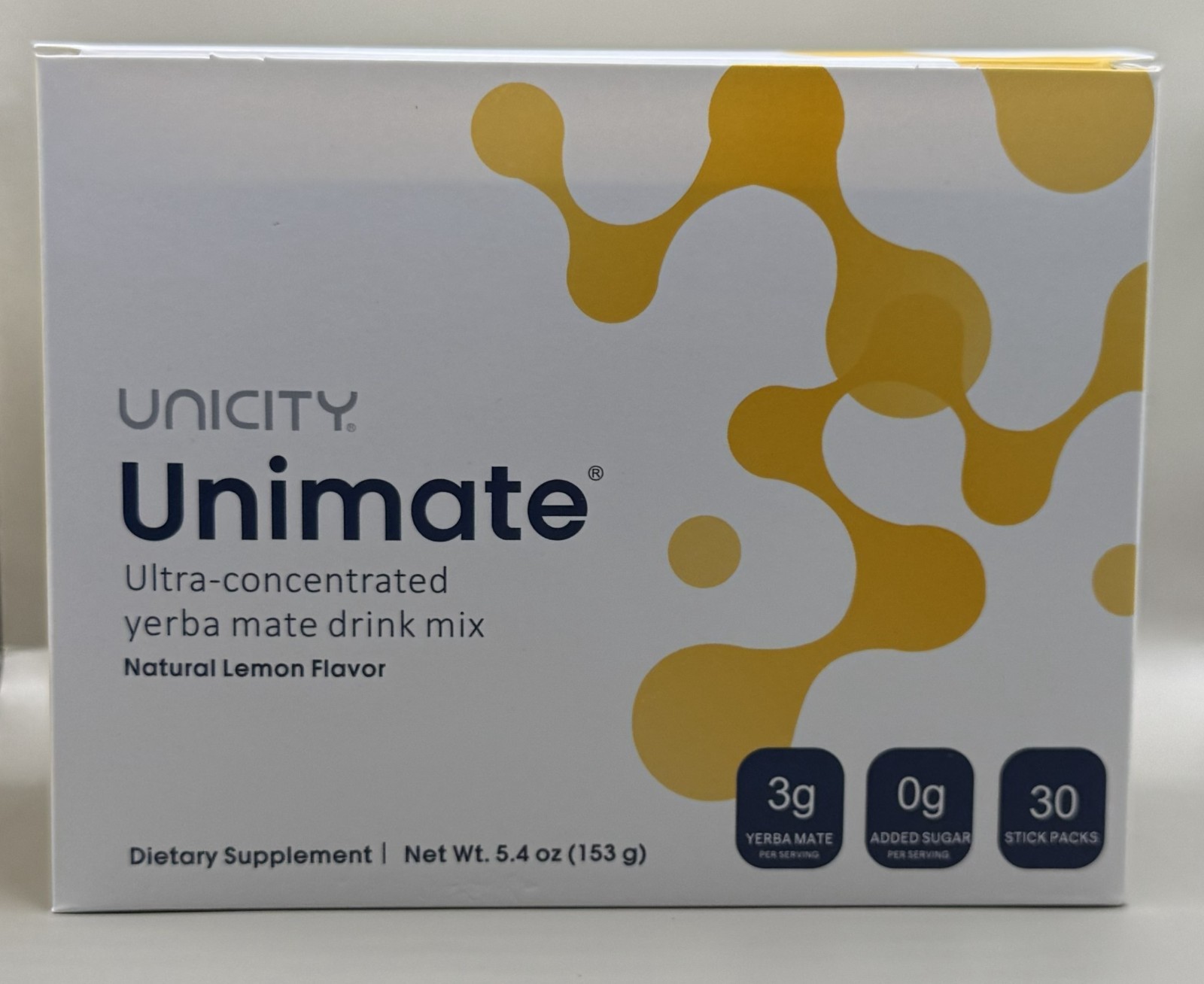 Unicity Unimate NATURAL LEMON FLAVOR 30 Packets/Servings !NEW & SEALED!