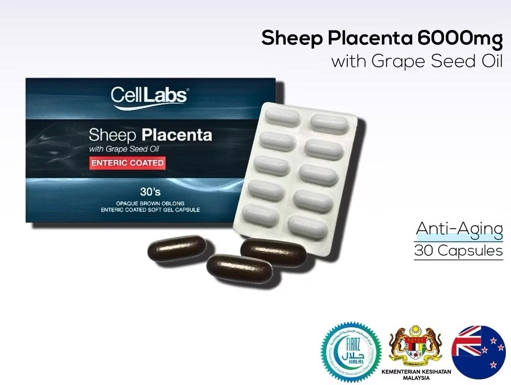 [2 BOX] CellLabs Sheep Placenta Grape Seed Oil 15000mg x 30’s