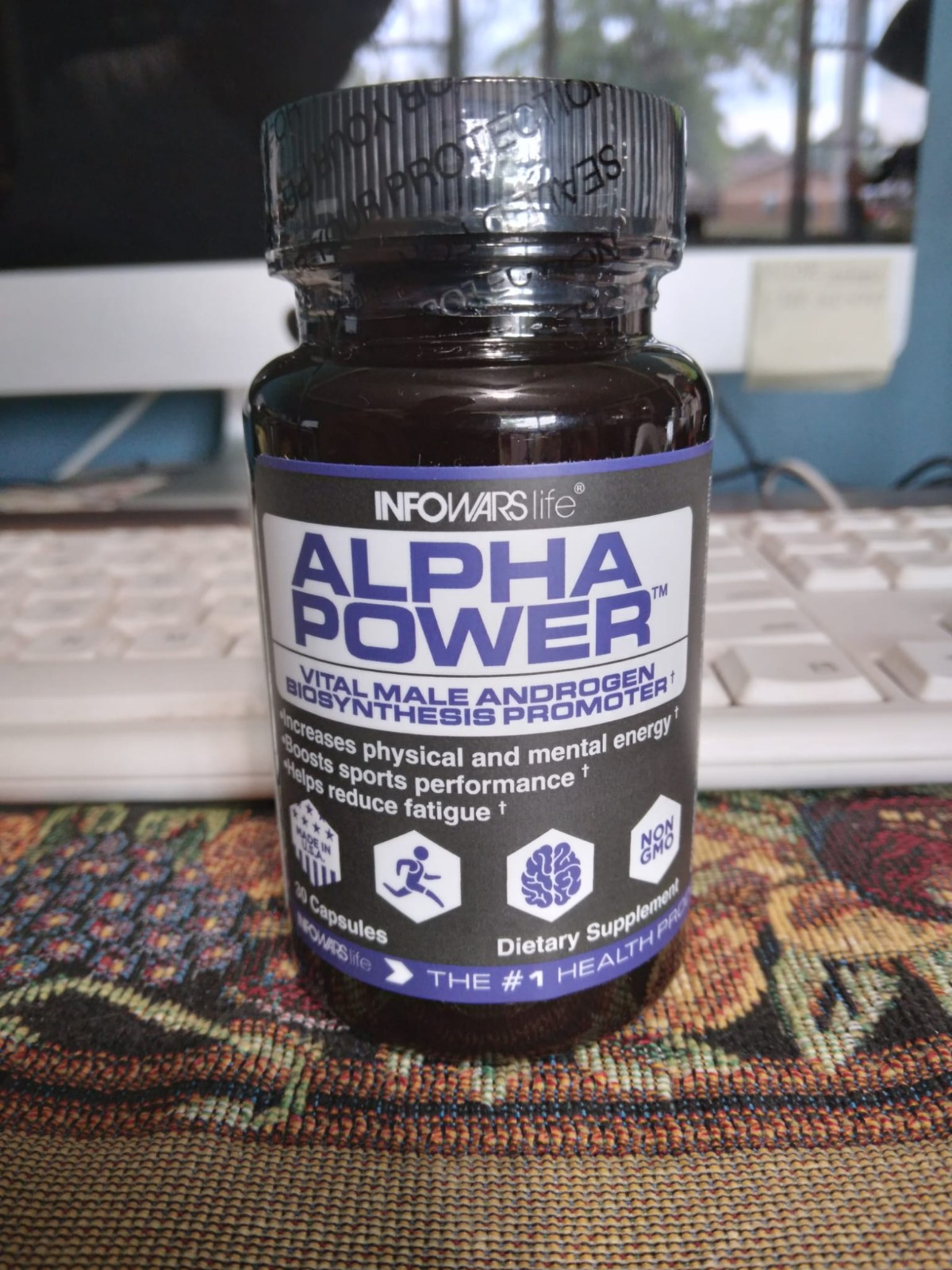 Infowars life Alpha Power Capsules Vital Male Androgen Dietary supplement mfg 22