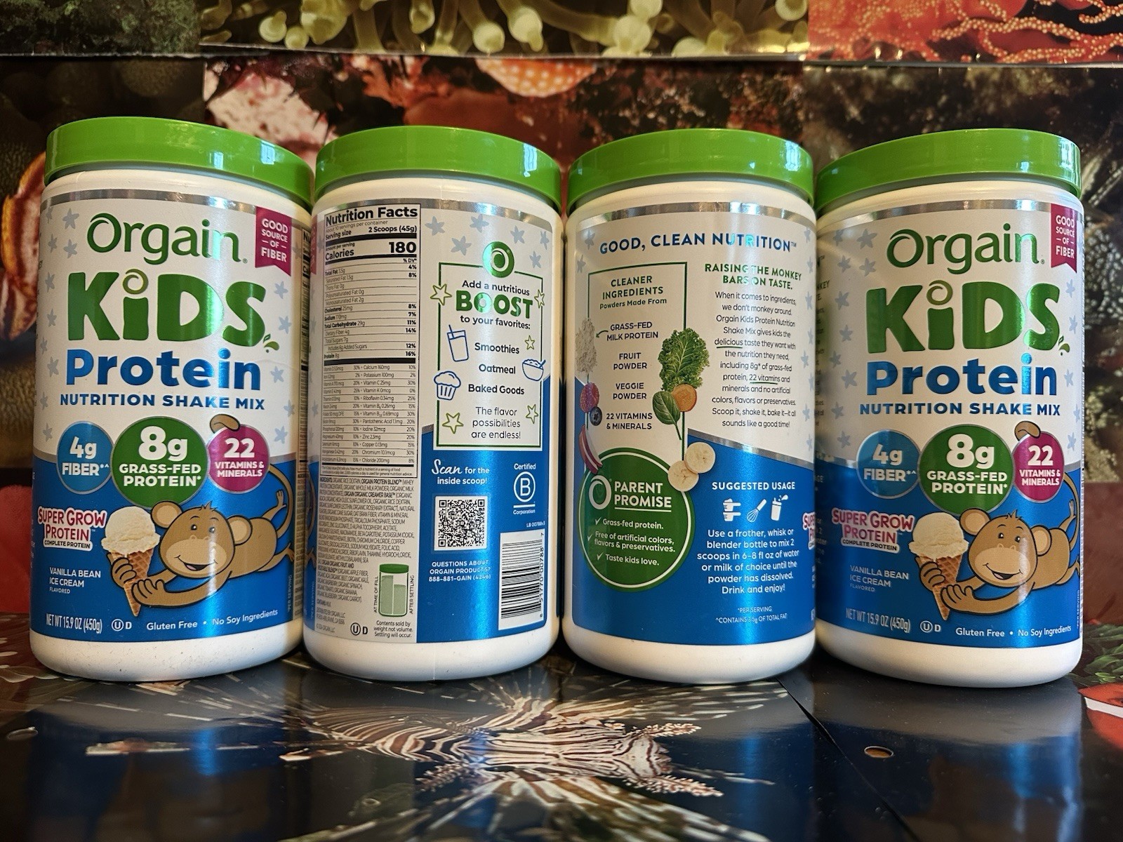 4x SEALED Orgain Kids Protein Powder Nutrition Shake Mix Vanilla Bean Ice Cream