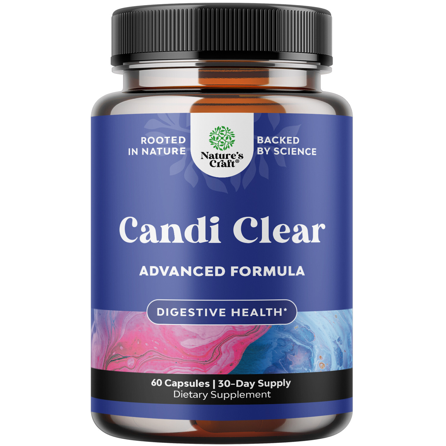 Natures Craft Candi-Clear Body Cleanse Detox for Women with Caprylic Acid 60ct