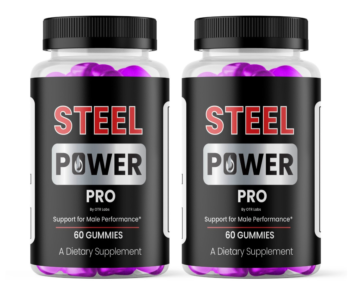 Steel Power Gummy for Men Performance 120 Gummies, SteelPower Supplement 2 Pack