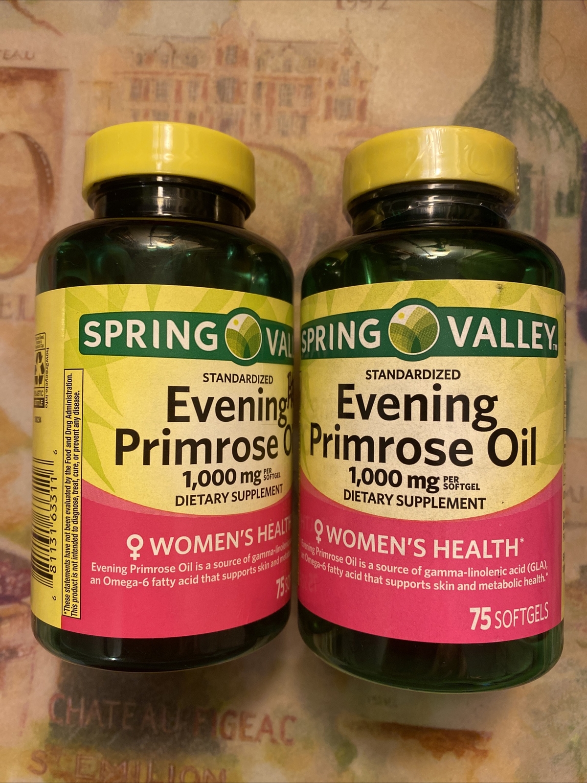 *2 PK**Spring Valley Women’s Health Evening Primrose Oil 1000mg 75 Softgels~2027