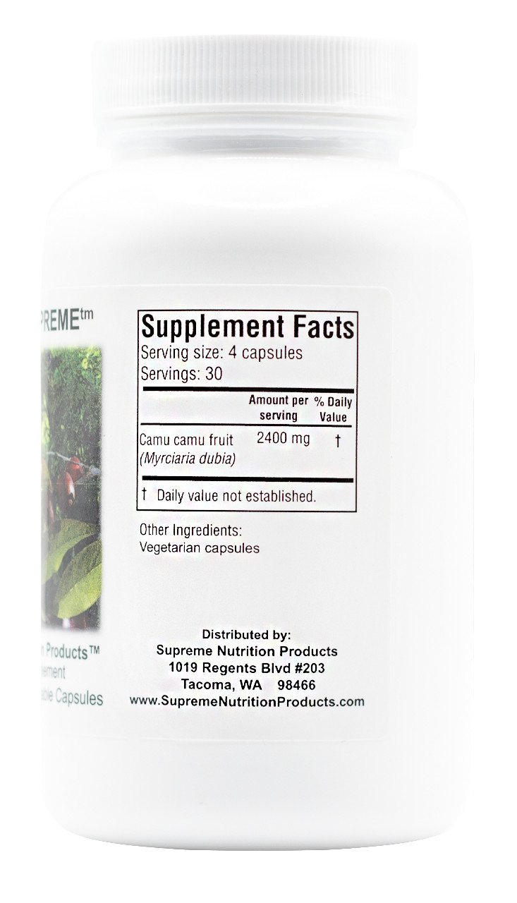 Camu Supreme by Supreme Nutrition Products – 600 mg/Capsule – 120 Capsules