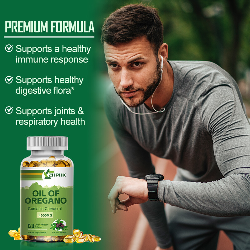 120 Oregano Oil Capsules – Natural Immune Support & Digestive Health Supplement
