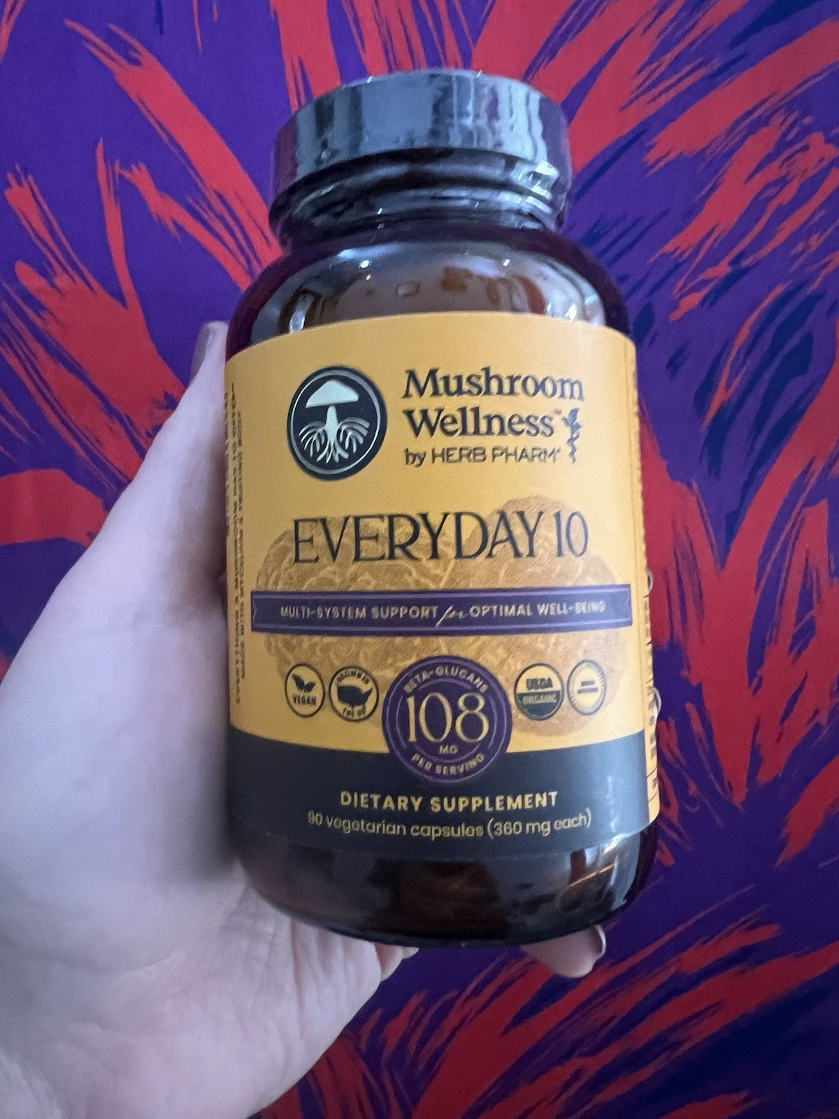 Mushroom Wellness by Herb Pharm Multi Mushroom Immune Support 1080mg 90 Caps