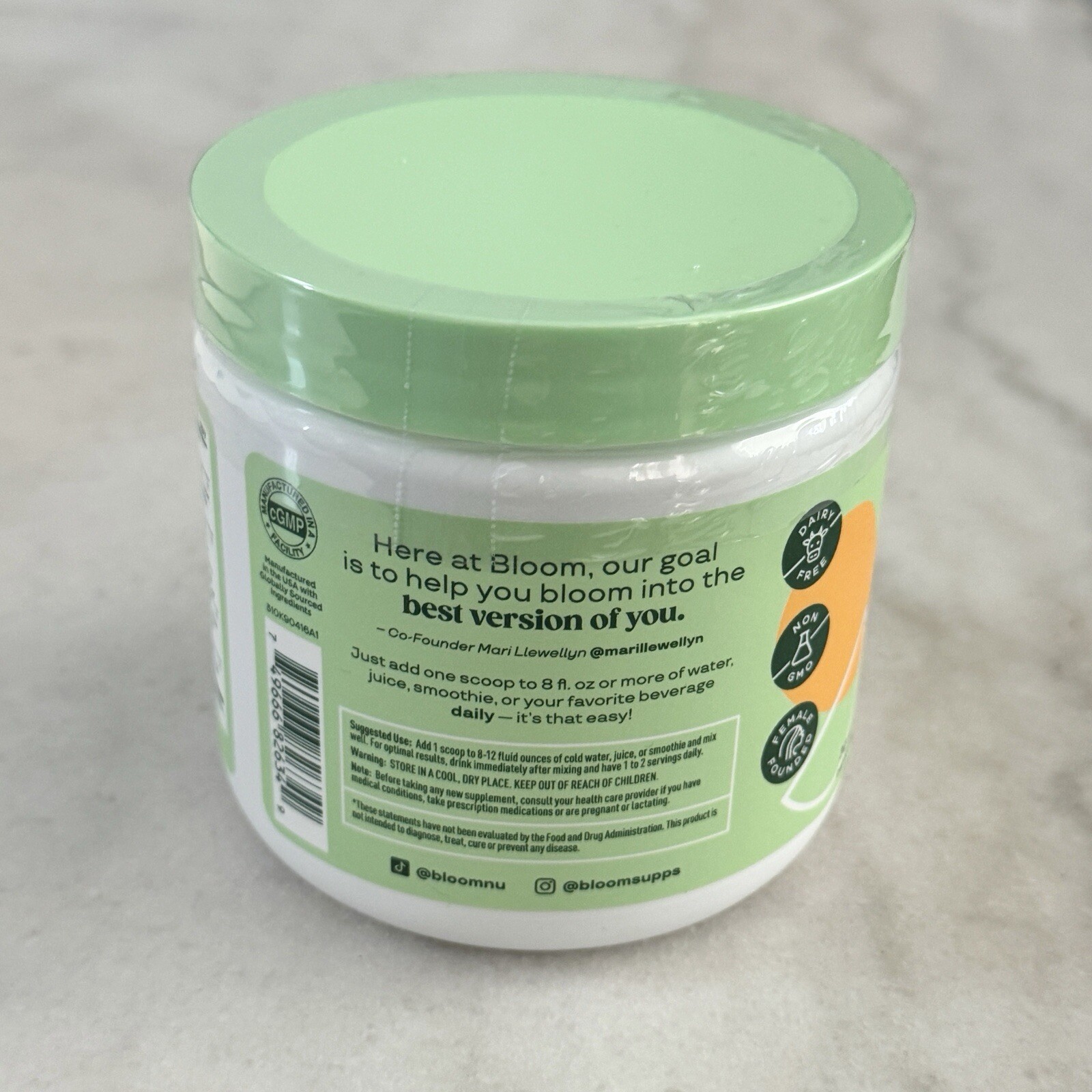 Bloom Nutrition Greens & Superfoods Powder MANGO 30 Servings Super Greens 5.9 oz