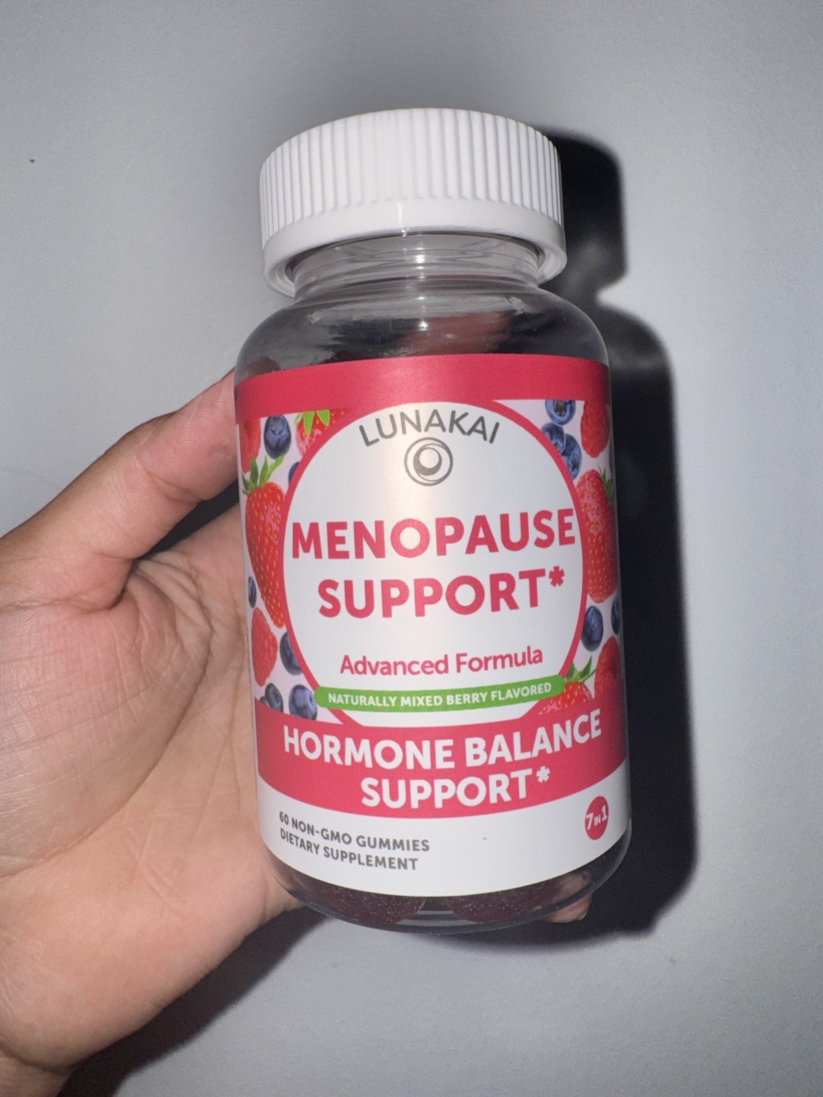 LUNAKAI Menopause Support Advanced Formula Non-GMO Mixed Berry Gummies 60ct