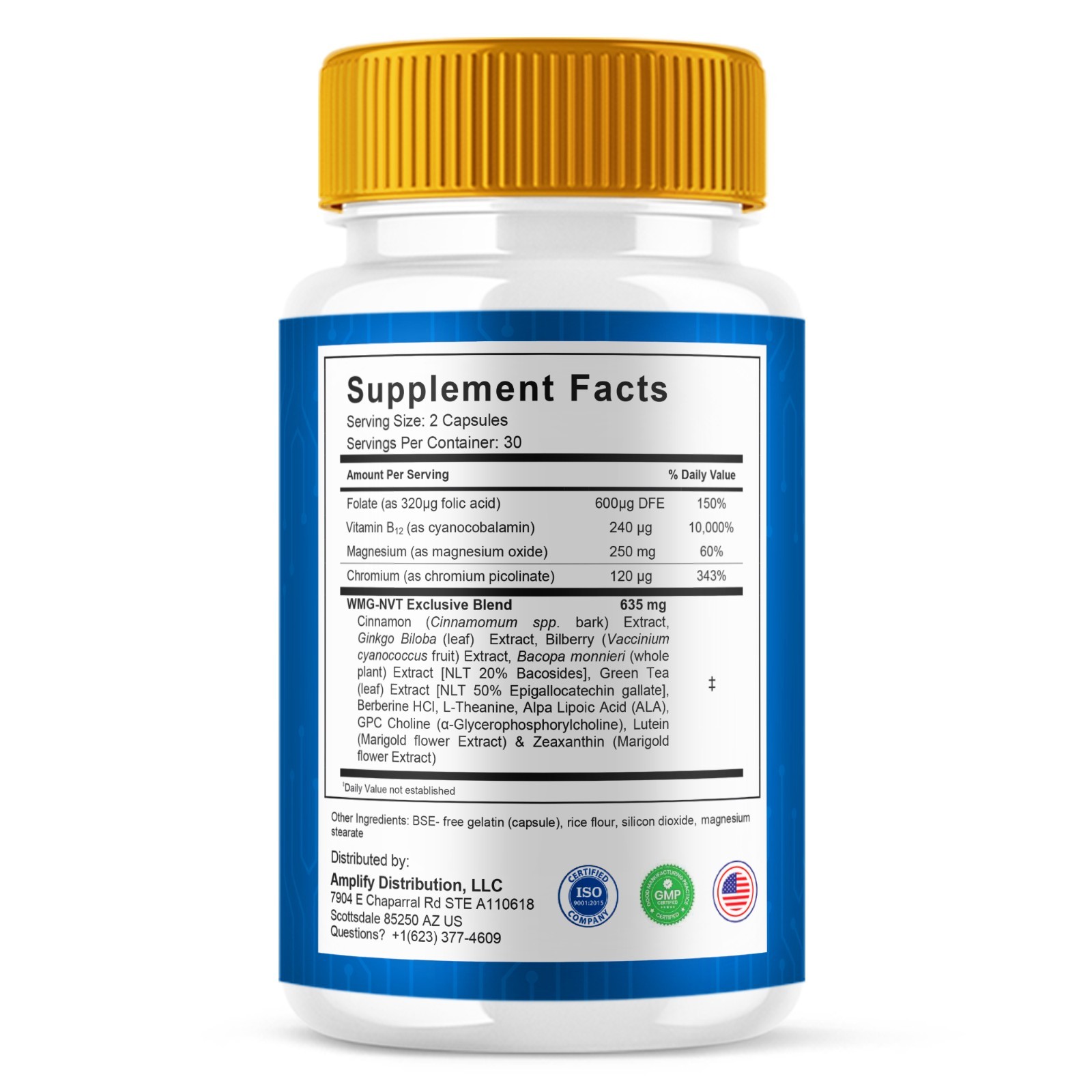 (5 Pack) Iron Brain Premium Nootropic Supplement, IronBrain Pills (300 Capsules)