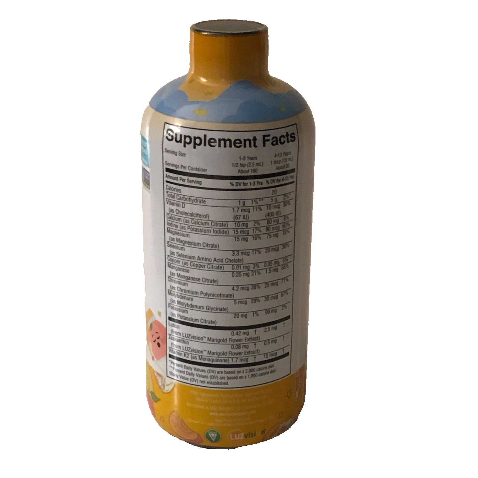 Mary Ruth Kids Nighttime MultiMineral w/Lutein — Vegan & Sugar Free, 15.2 Fl Oz