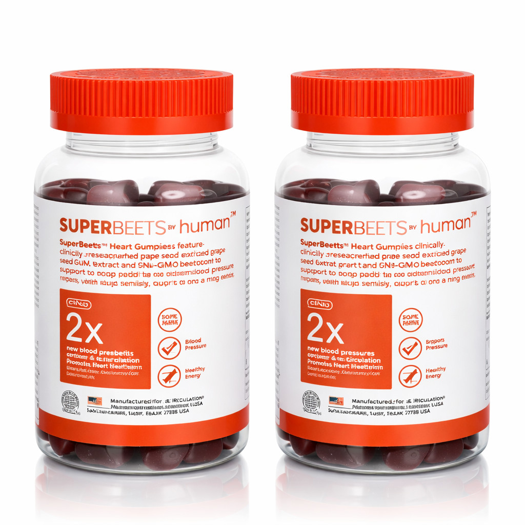 HumanN SuperBeets Heart Gummies Strawberry Flavor 60