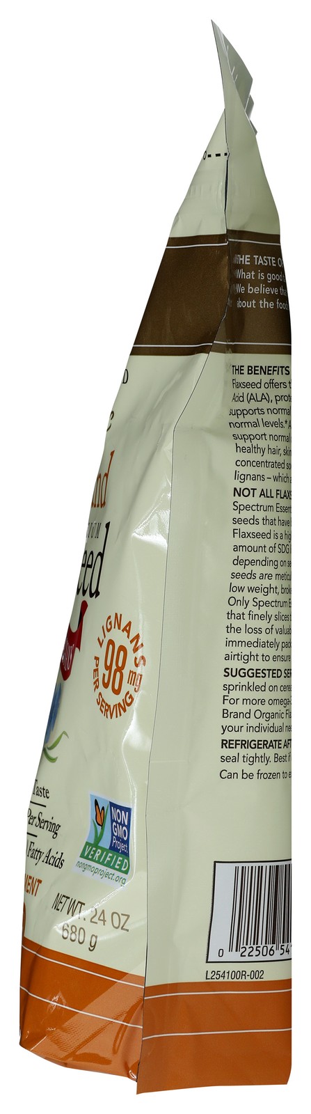 Cold Milled Organic Ground Flaxseed 24 Oz By Spectrum Essentials Seeds 1 Pack