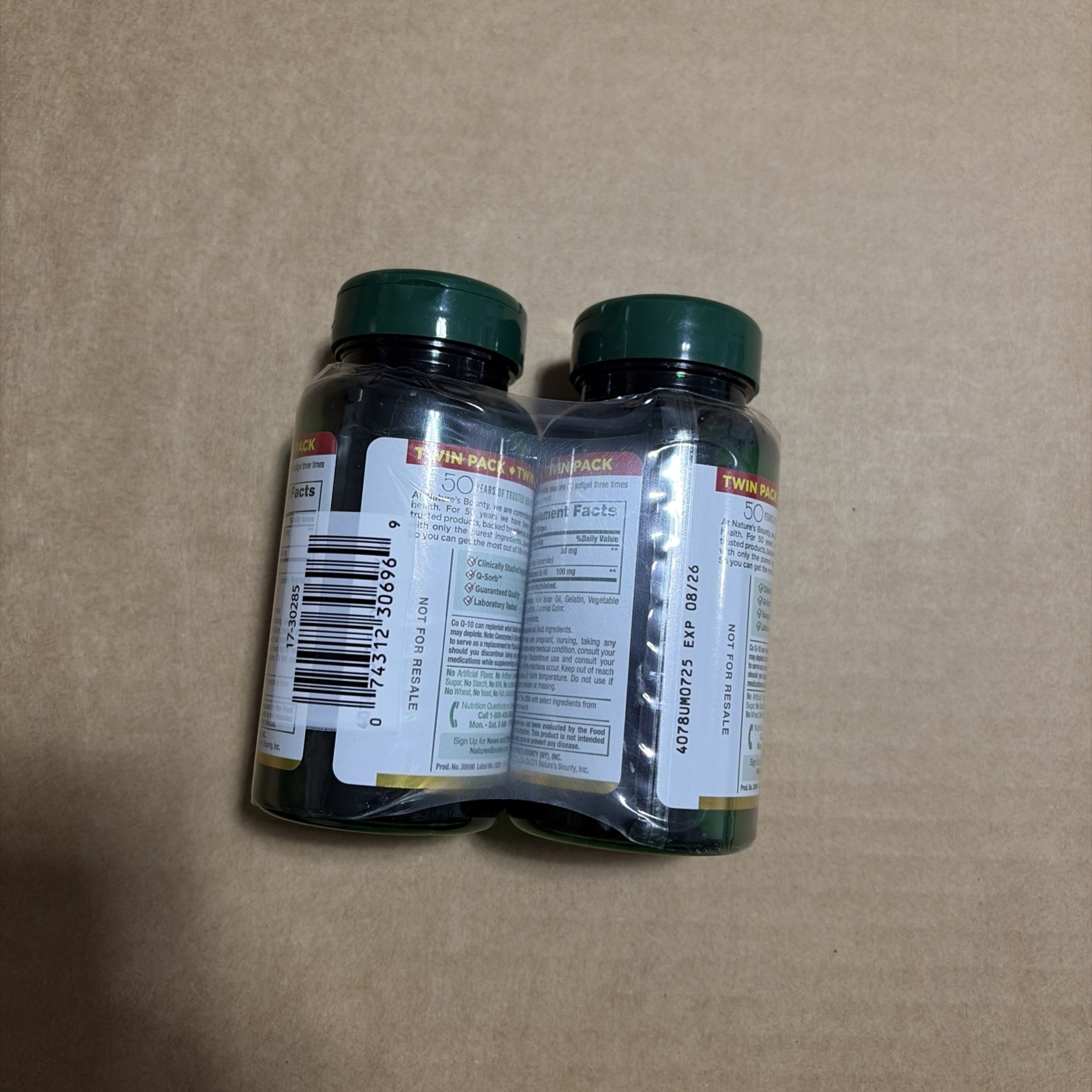 Nature’s Bounty CoQ10 Plus L-Carnitine 100mg – 120 Softgels