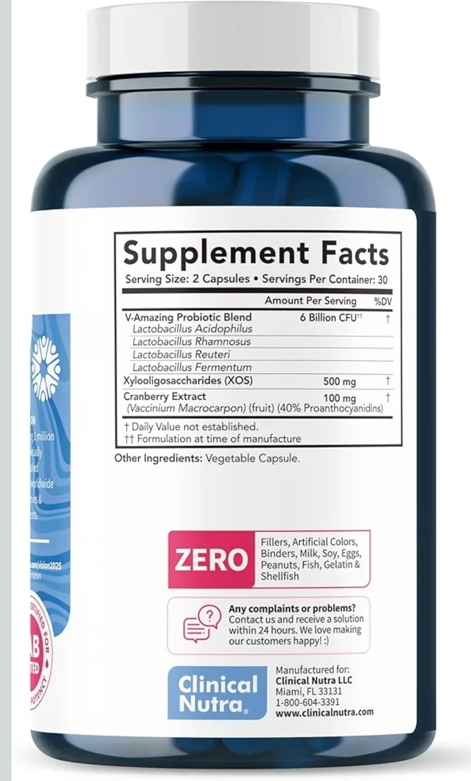 🔥 2 Clinical Nutra Vaginal Probiotics Women pH Balance Vaginal Odor Control