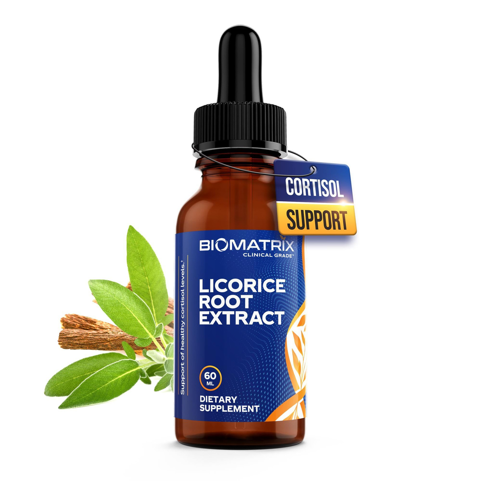 BioMatrix Licorice Root Extract for Cortisol & Adrenal 2 Fl Oz (Pack of 1)