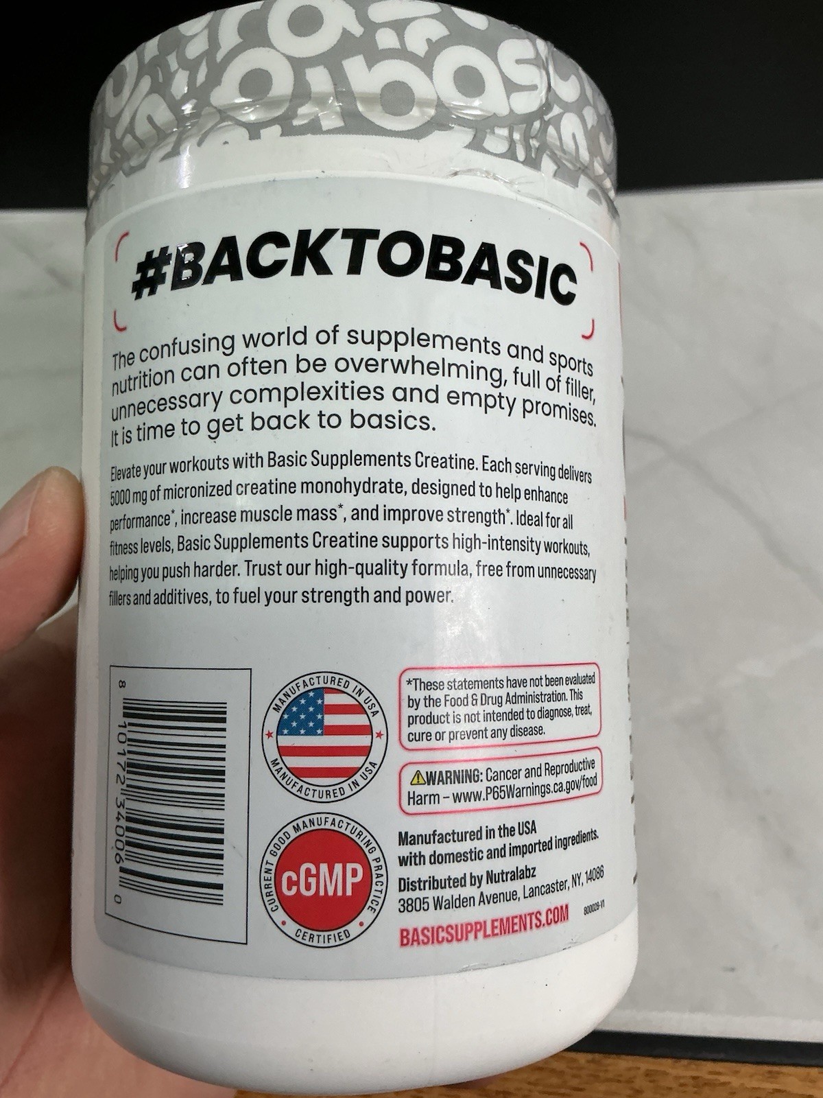 BASIC SUPPLEMENTS Micronized Creatine Monohydrate