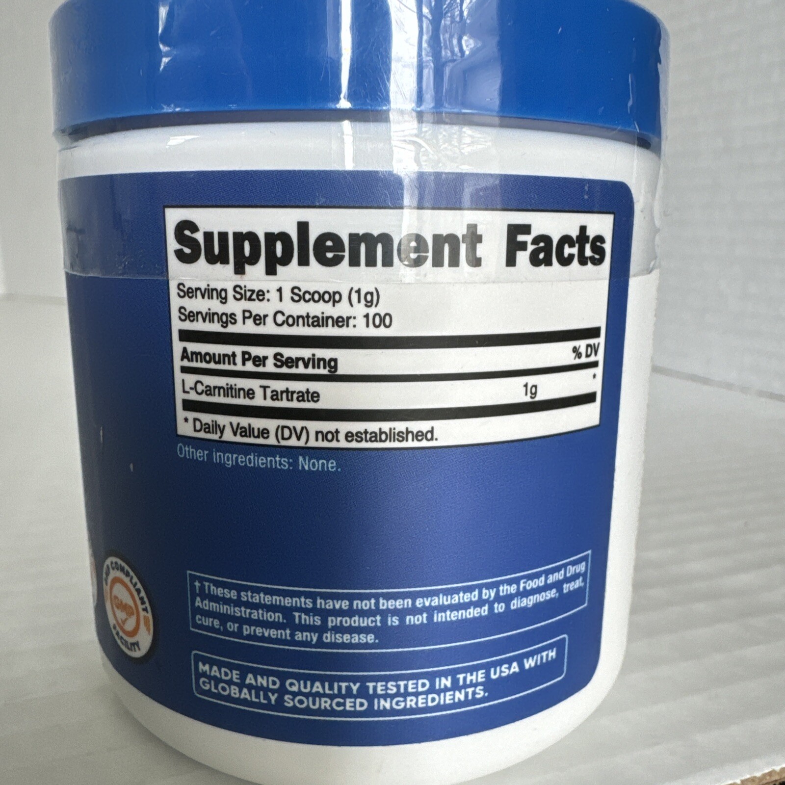 Nutricost L-Carnitine Tartrate Powder (100 Grams) – 1 Gram per Serving