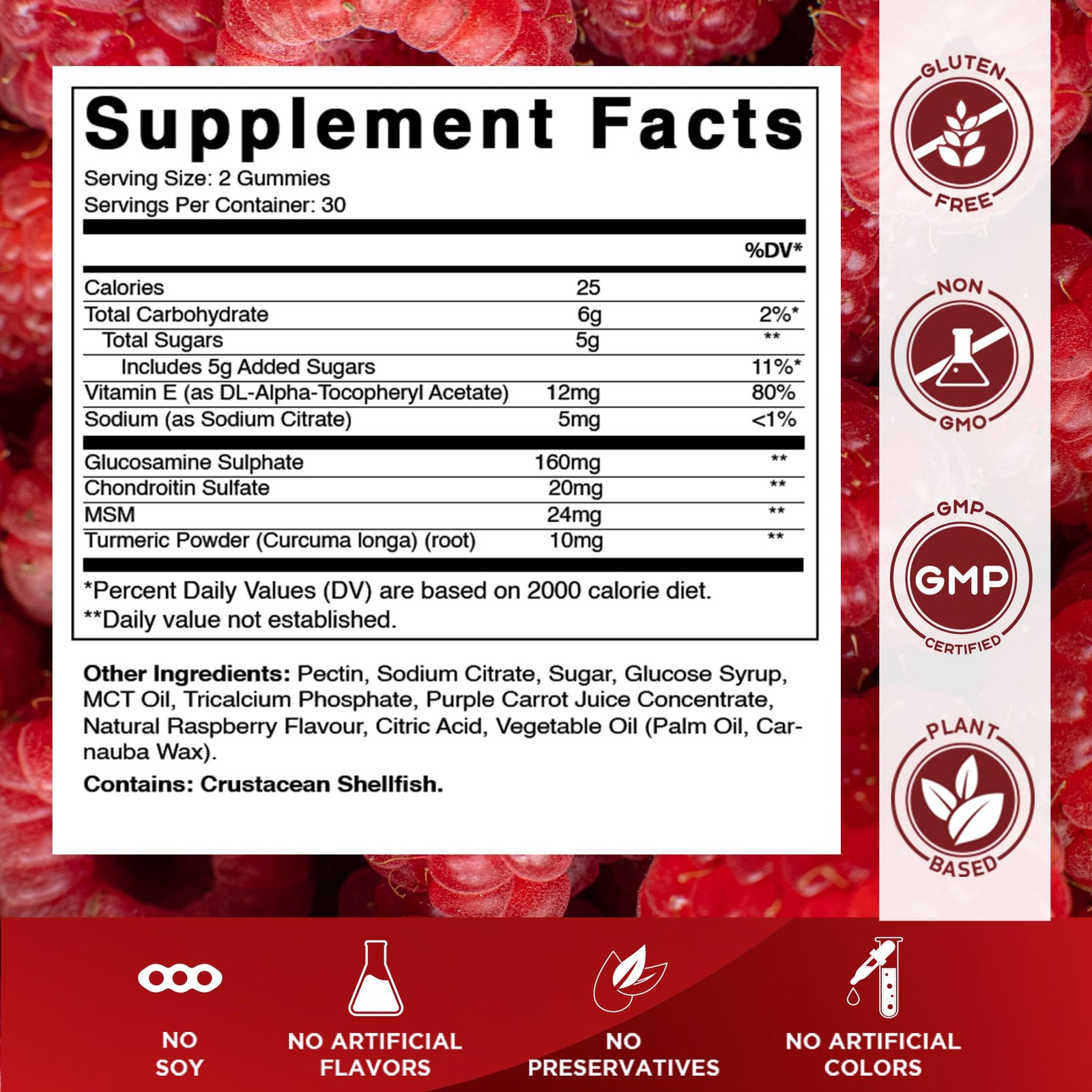 Vitamatic Glucosamine Chondroitin Gummies with MSM & 120 Count (Pack of 1)