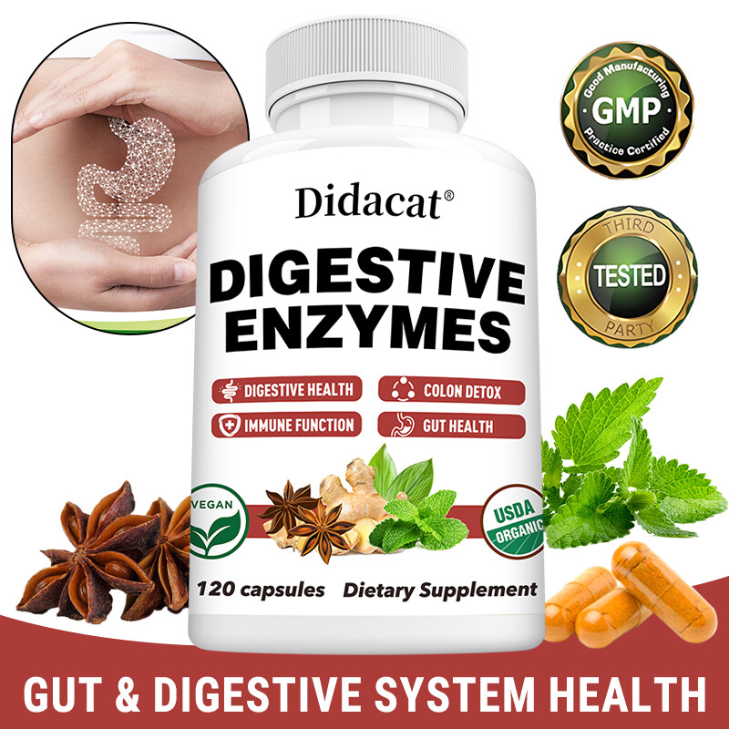 Digestive Enzymes for Colon Detox, Gas, Constipation & Bloating Relief
