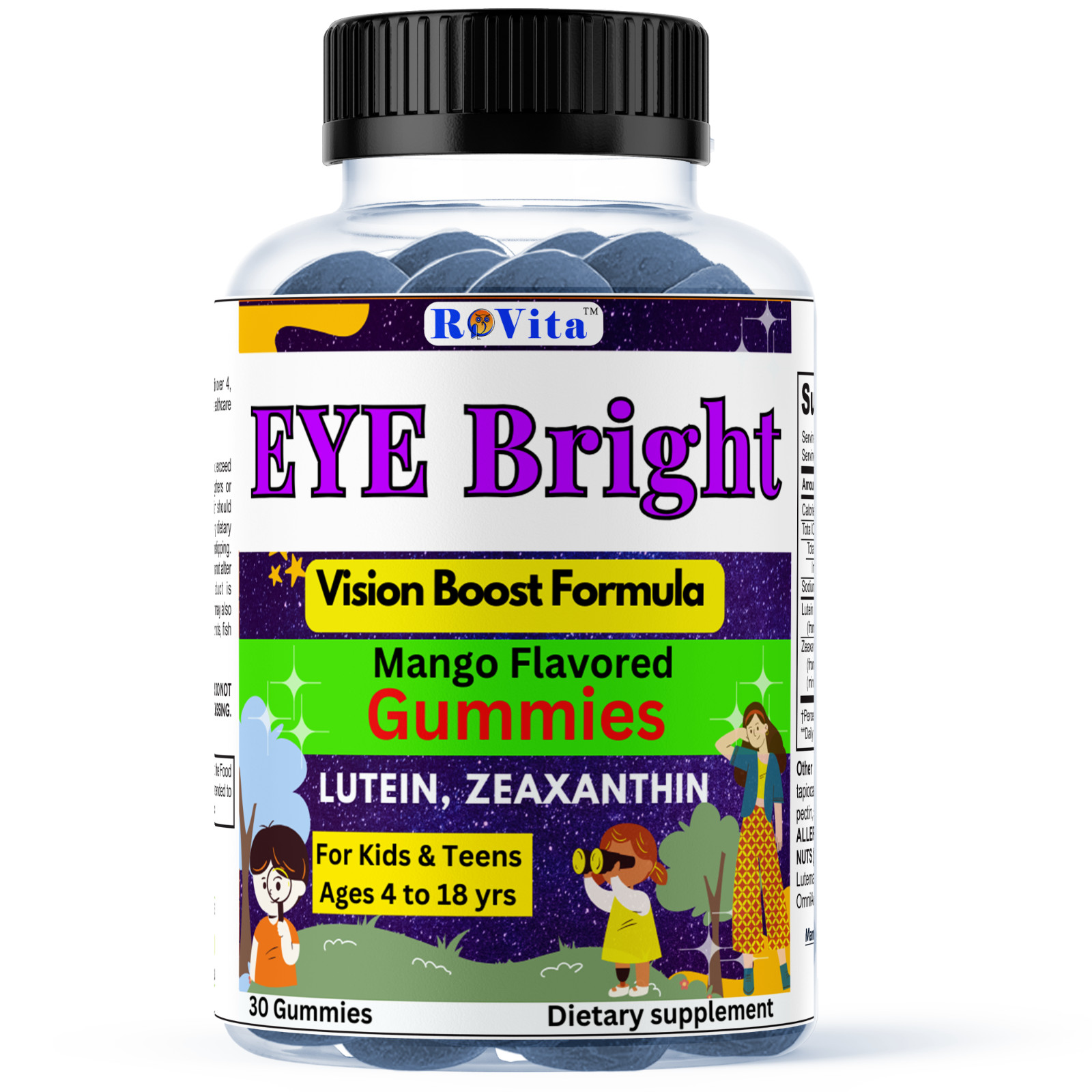 Eye Bright Gummies for Kids & Teens – Vision Support with Lutein & Zeaxanthin