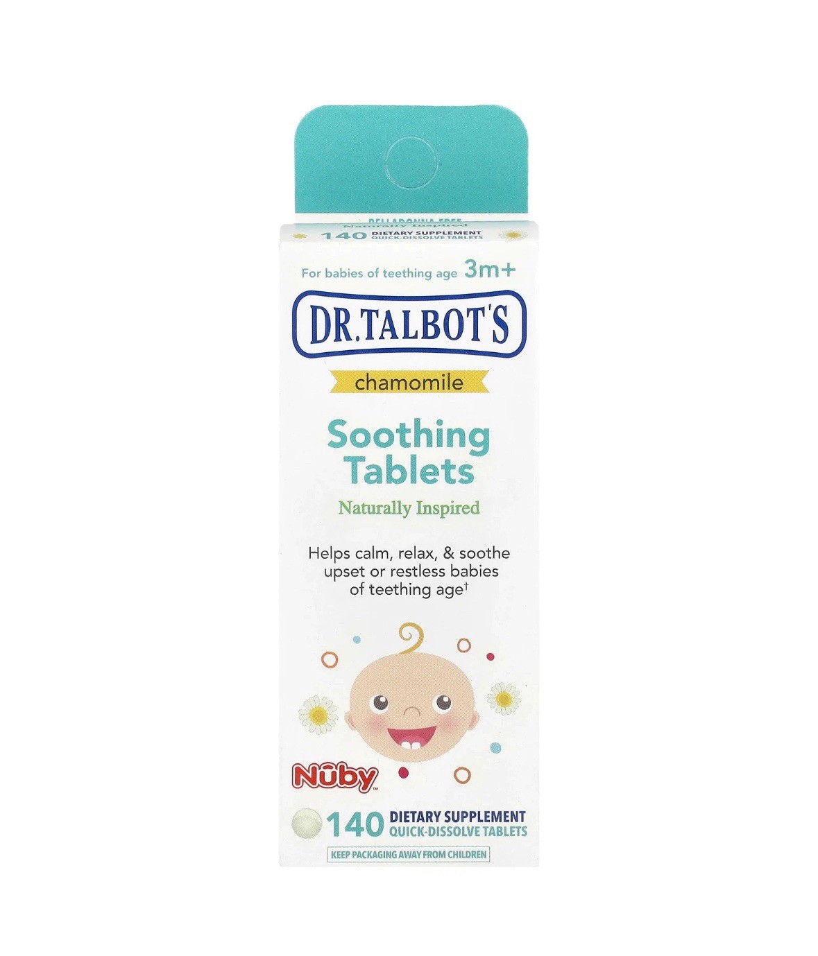 Soothing Tablets, Chamomile, 3 m+, 140 Quick-Dissolve Tablets