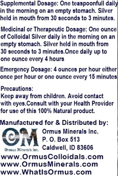 FREE SHIPPING!!! COLLOIDAL SILVER 1000 PPM 16 OZ.- IMMUNE SUPPORT WITH DROPPER