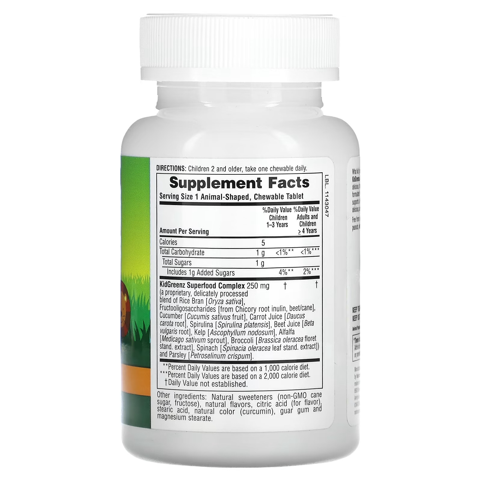 Natures Plus Kid Greenz Animal Parade (Tropical Fruit) 90 tablets- 2PACK