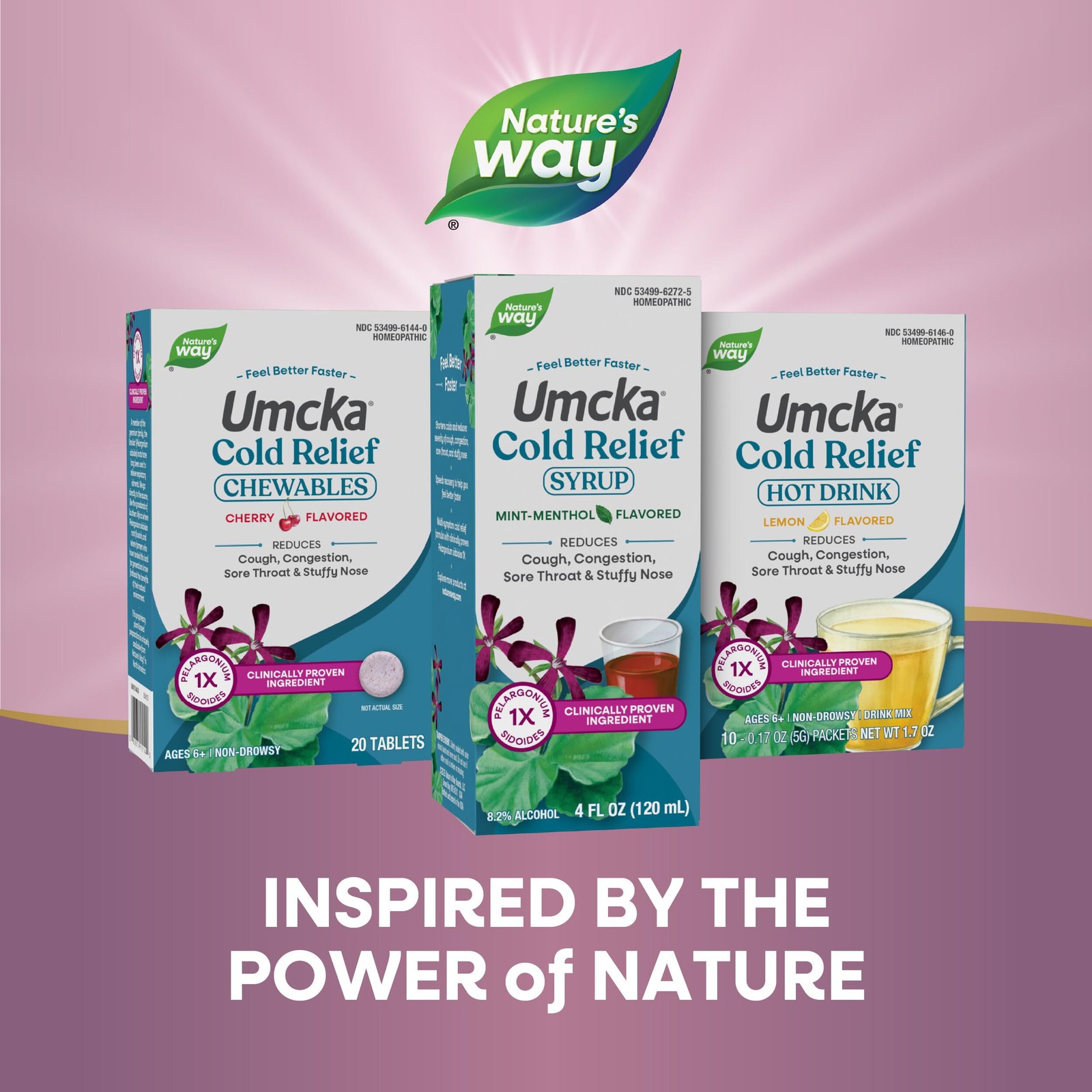 8/27 Nature’s Way Umcka Cold Relief Syrup, Umcka, Homeopathic, Shortens Duration